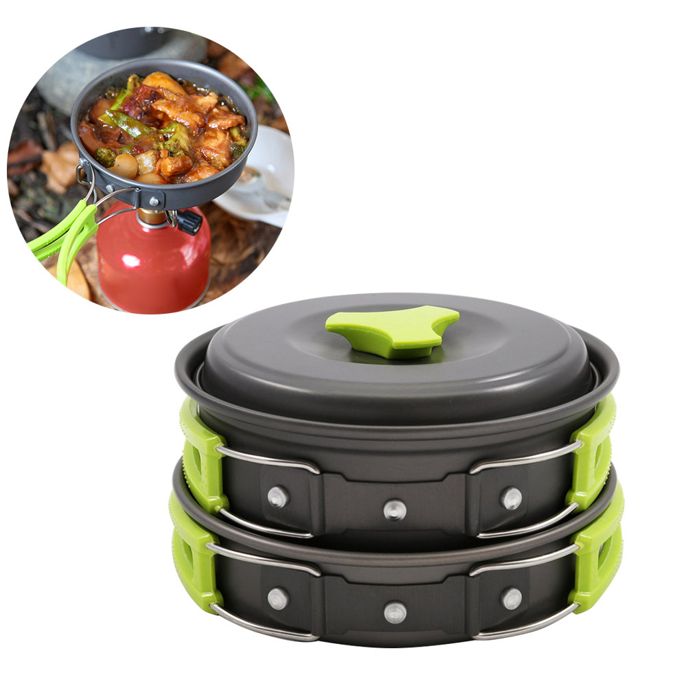 Camping Lightweight Cooking Pot - مجموعة أدوات طهي خفيفة الوزن للتخييم