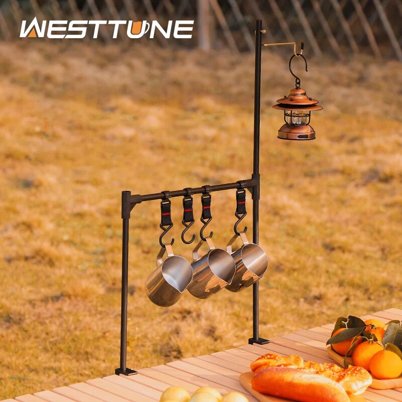 Camping Outdoor Cooking Table - رف تخزين خارجي لسطح المكتب من