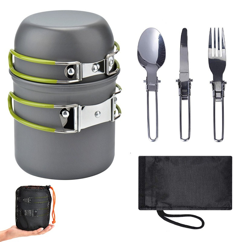 Camping Lightweight Cooking Pot - أدوات طهي محمولة للتخييم في الهواء