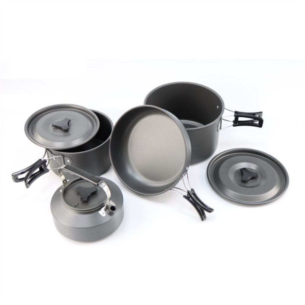 Camping Lightweight Cooking Pot - طقم طهي خفيف الوزن من سبائك