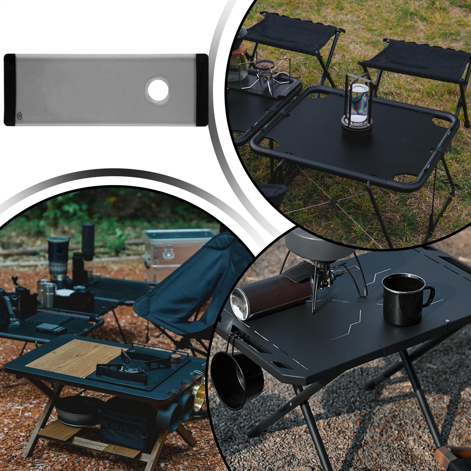 Camping Cooking Top - لوحة تمديد الطاولة الخارجية من الزجاج