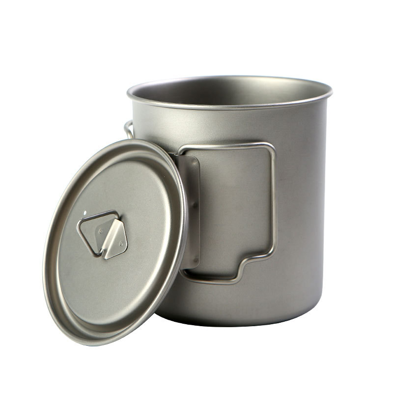 Camping Cooking Gadgets - أكواب التخييم التيتانيوم 450 مل 550