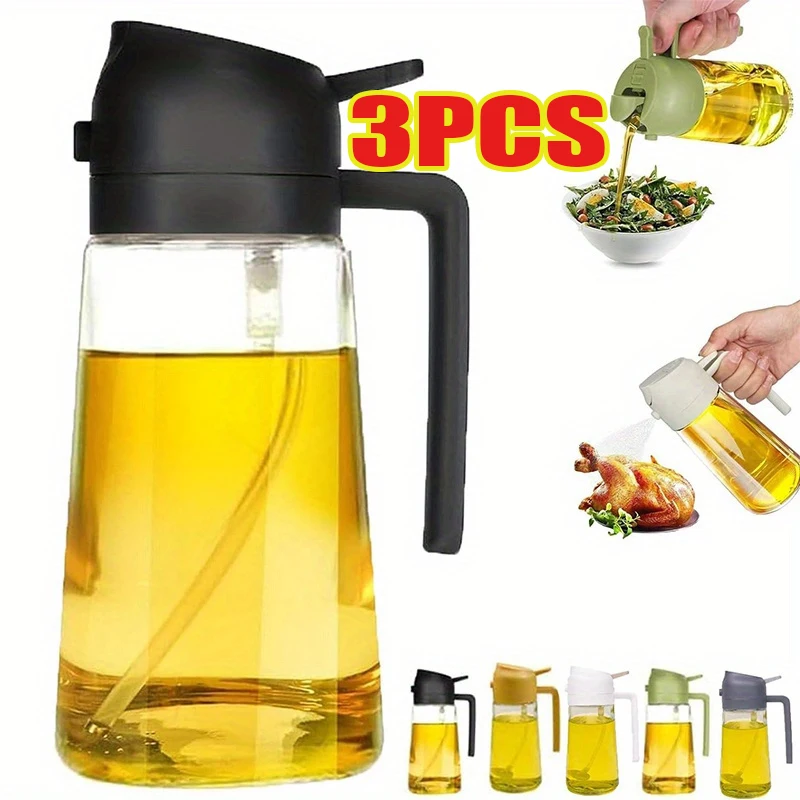 Camping Cooking Unit - زجاجة رش زيت بلاستيكية 2 في