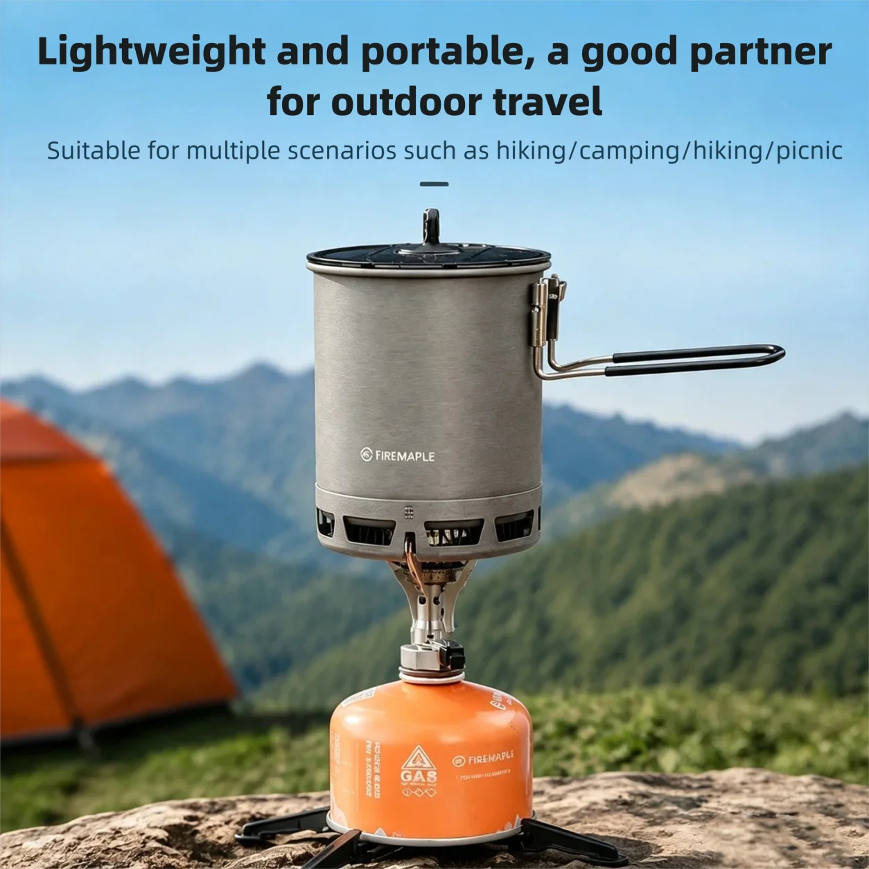 Camping Cooking One Pot - طقم أواني طهي خفيف الوزن للتخييم،