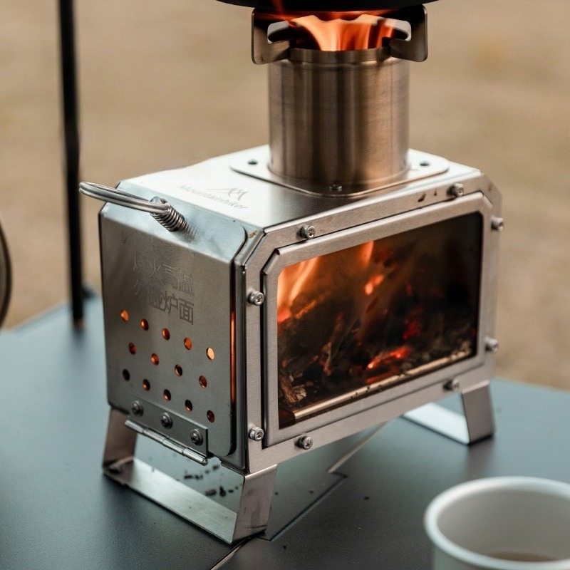 Camping Cooking In Forest - موقد تسخين من الفولاذ المقاوم للصدأ