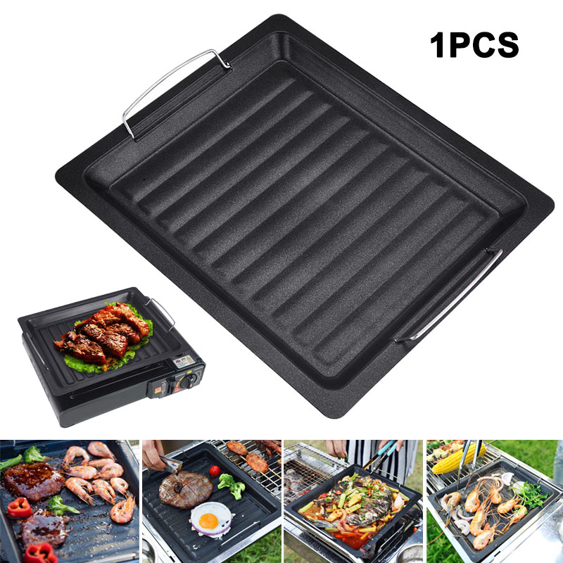 Camping Cooking Griddle - مقلاة شواء مربعة سميكة للاستخدام الخارجي