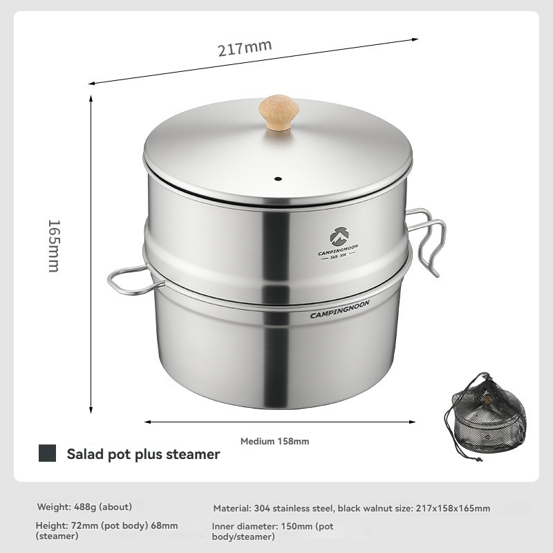 Camping Cooking Snow - وعاء أسطوانة الثلج للتخييم S371-C1 مع
