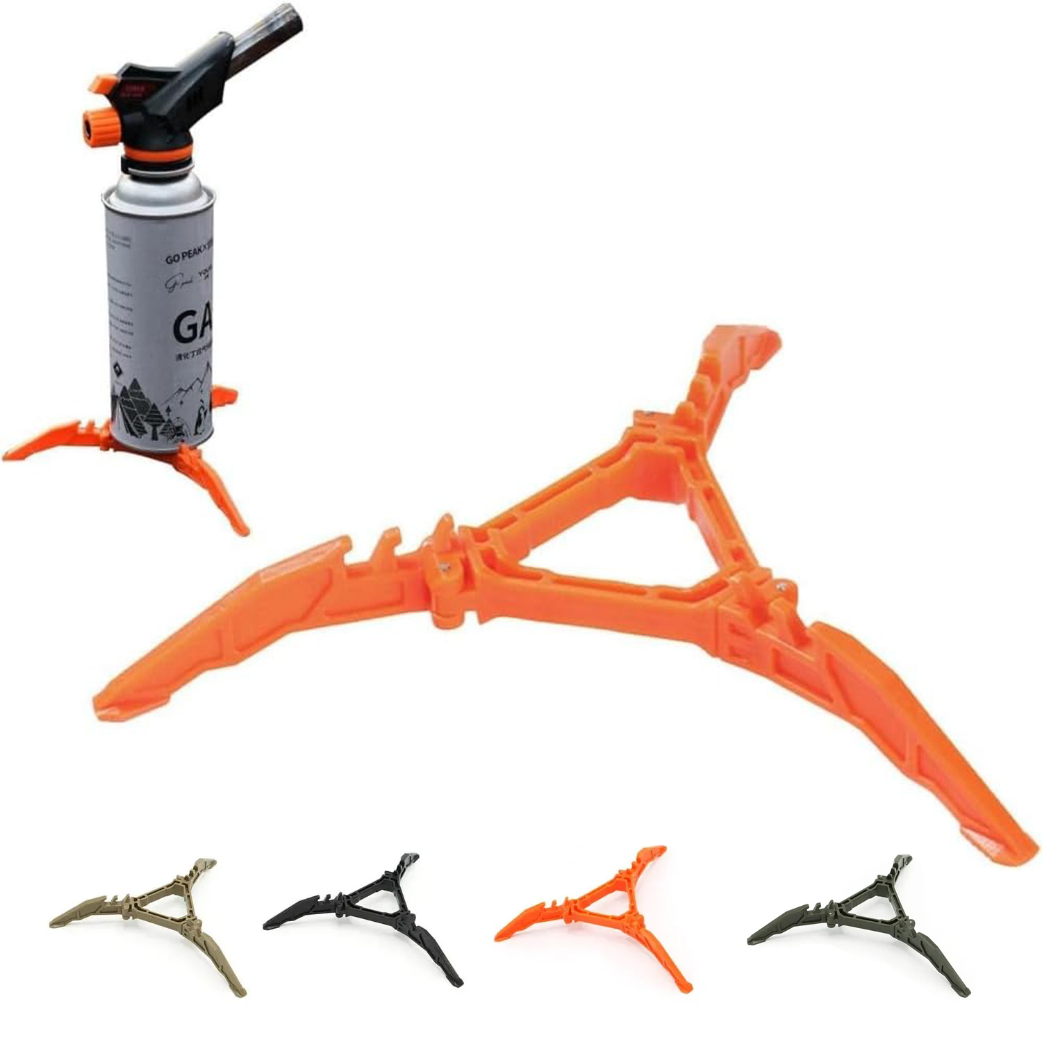 Camping Cooking Gadgets - حامل خزان الوقود القابل للطي، مثبت