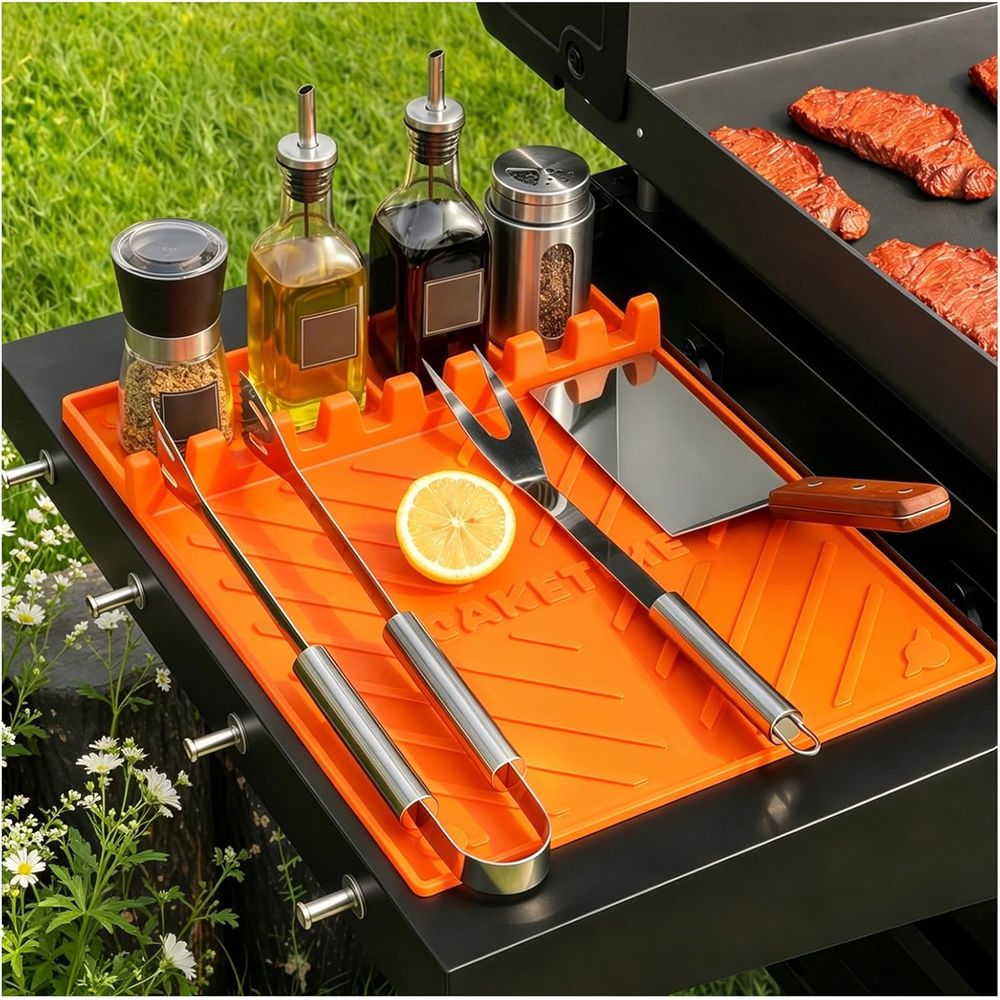 Camping Cooking Griddle - حصائر شواء سيليكون أو ملحقات الشواء،
