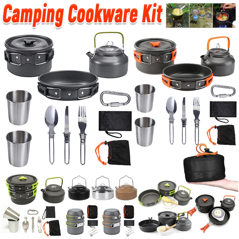 Camping Lightweight Cooking Pot - طقم أدوات طهي للتخييم، غلاية ووعاء