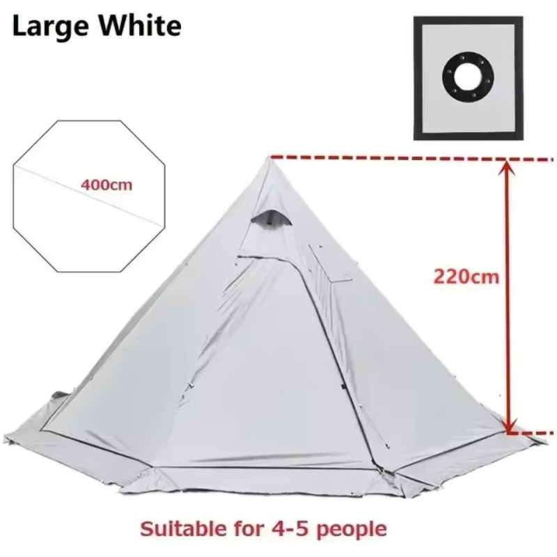 Camping Cooking Snow - خيمة هرمية مع غطاء للثلج خفيفة