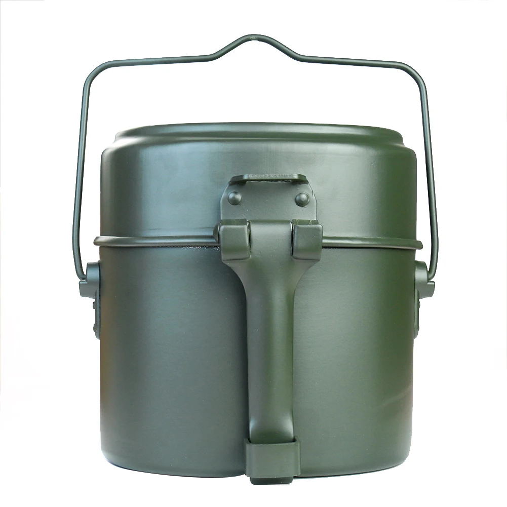 Camping Lightweight Cooking Pot - طقم وعاء وصحن محمول من السبائك،