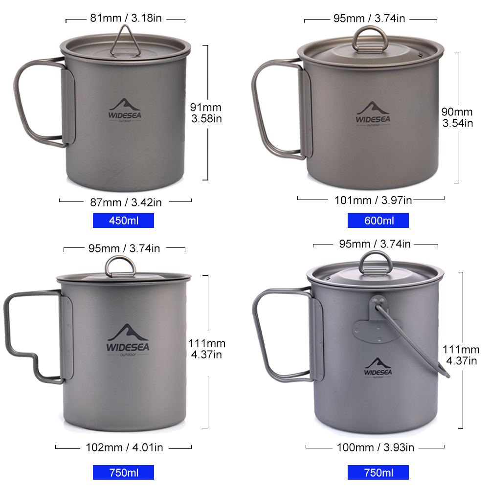كوب تخييم من التيتانيوم من ويد - مراجعة Camping Cooking Bundle وسعره