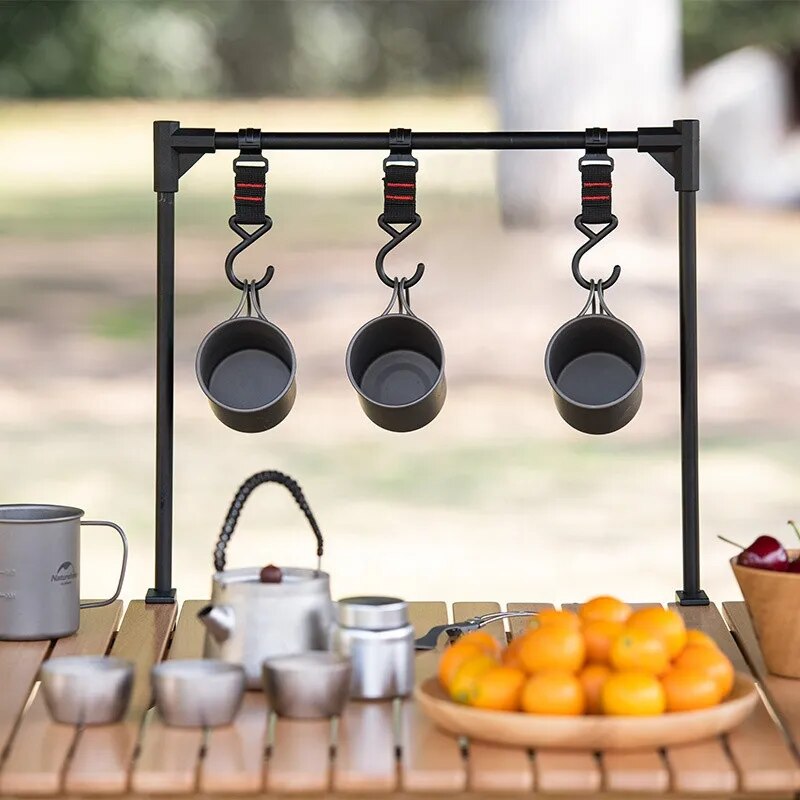 رف تخزين خارجي لسطح المكتب من  - مراجعة Camping Outdoor Cooking Table وسعره