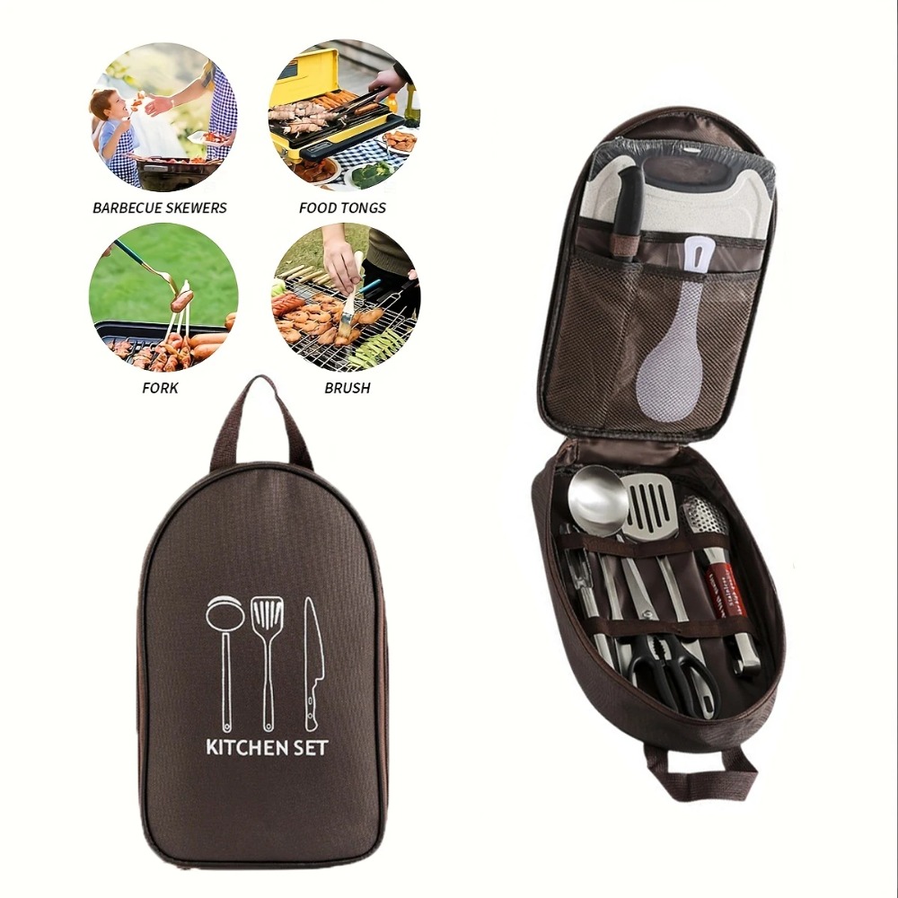 حقيبة طهي محمولة للاستخدام الخ - مراجعة Camping Cooking Utensil Organizer وسعره