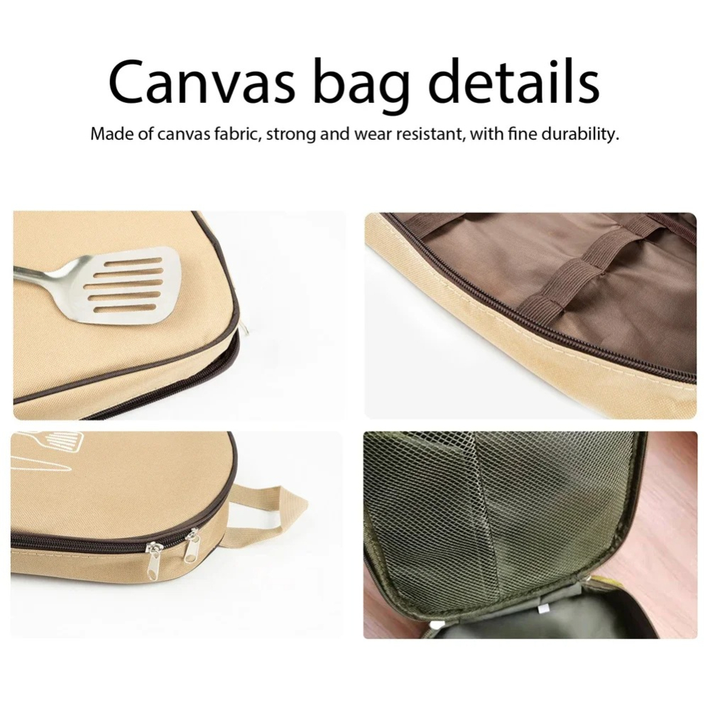 حقيبة طهي محمولة للاستخدام الخ - مراجعة Camping Cooking Utensil Organizer وسعره