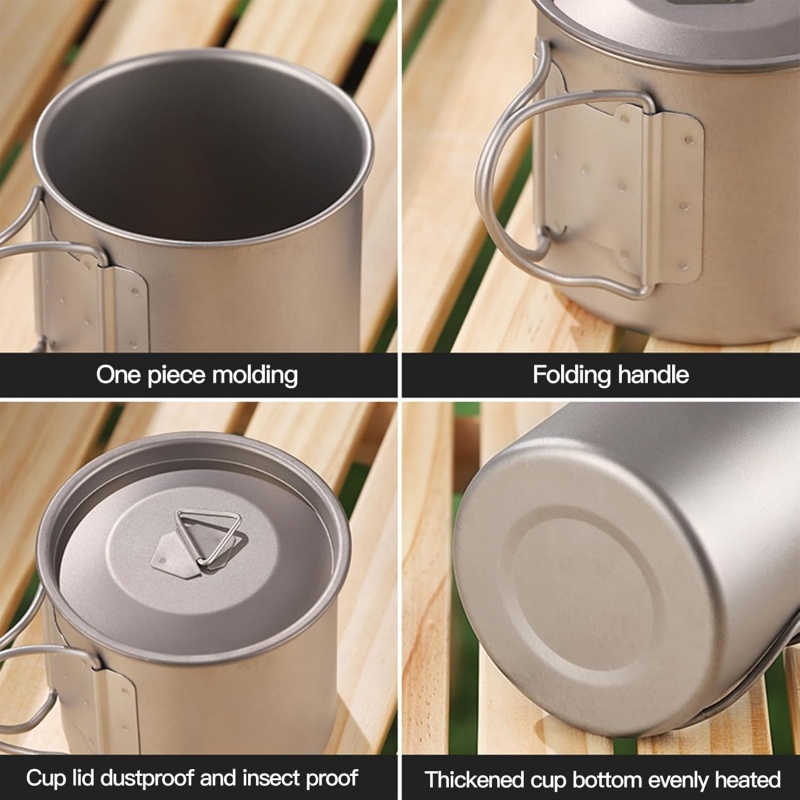 كوب تخييم من التيتانيوم بمقبض  - مراجعة Camping Cooking Unit وسعره