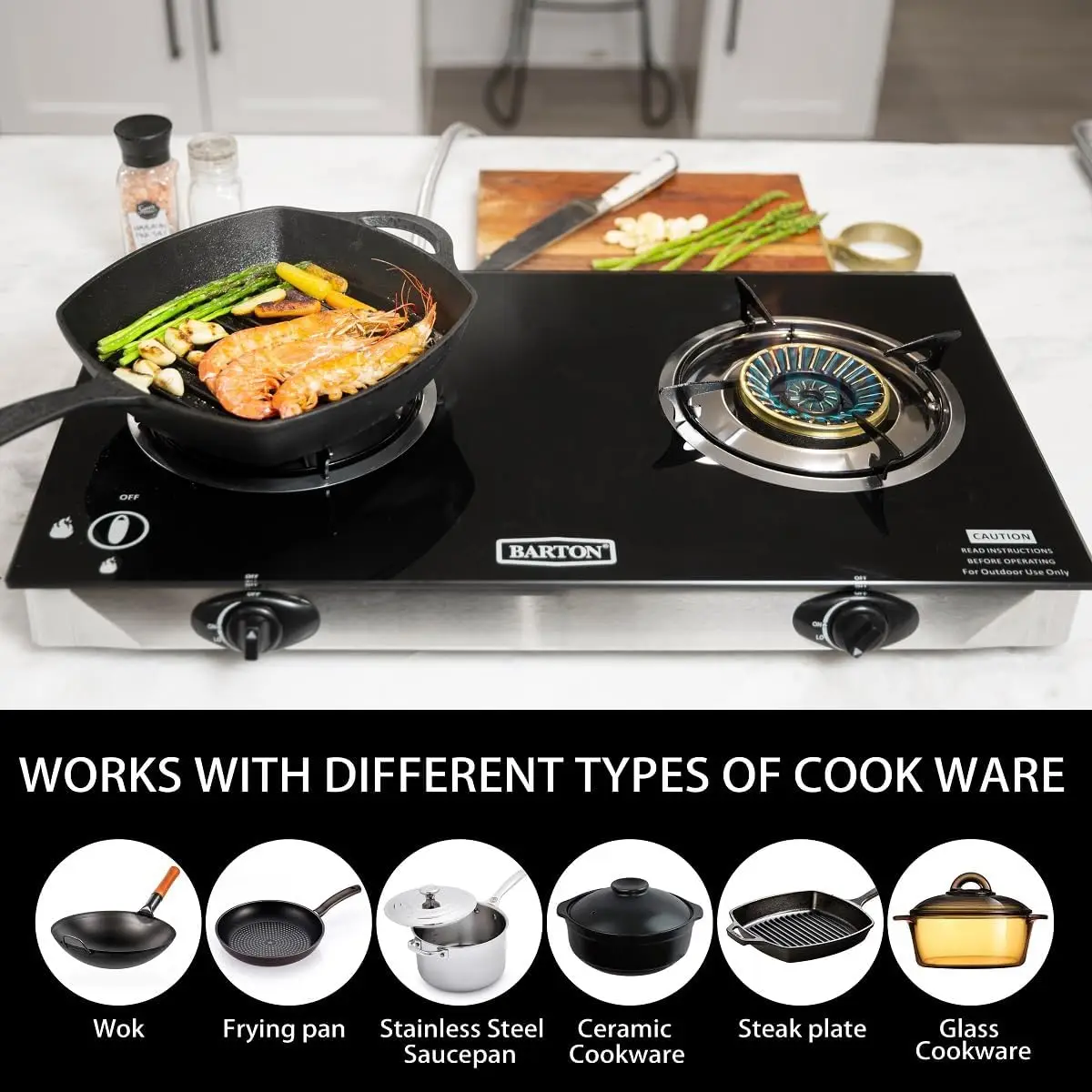 موقد غاز بروبان بـ 2 شعلة، 25, - مراجعة Camping Cooking Top وسعره