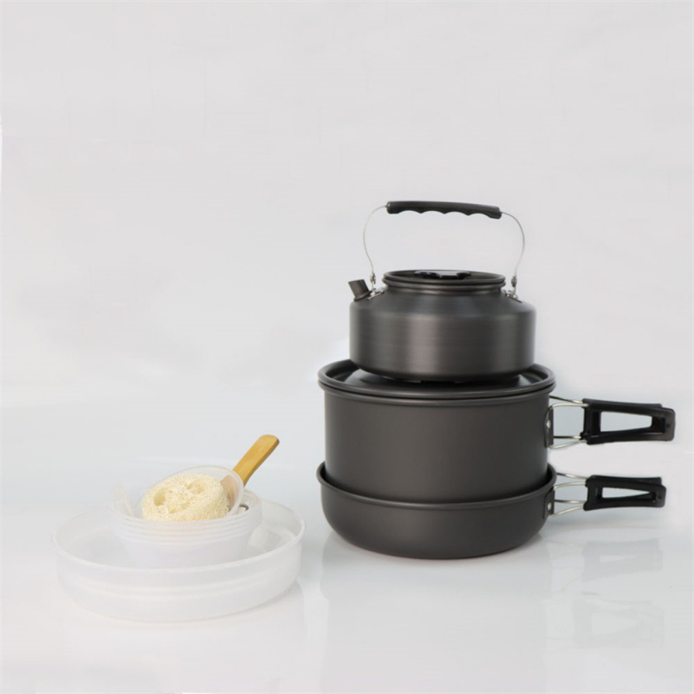 طقم طهي خفيف الوزن من سبائك ال - مراجعة Camping Lightweight Cooking Pot وسعره