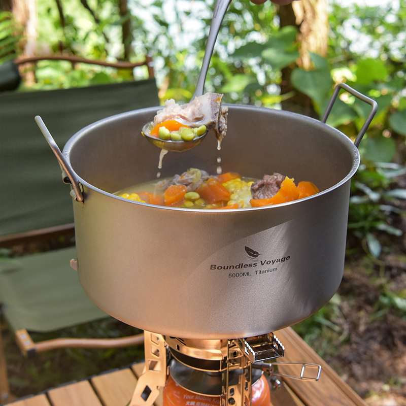 رحلة لا حدود لها-وعاء تيتانيوم - مراجعة Camping Cooking Books وسعره