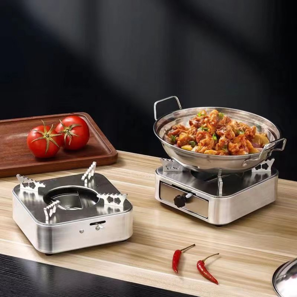موقد كحول محمول مربع الشكل من  - مراجعة Camping Cooking Unit وسعره