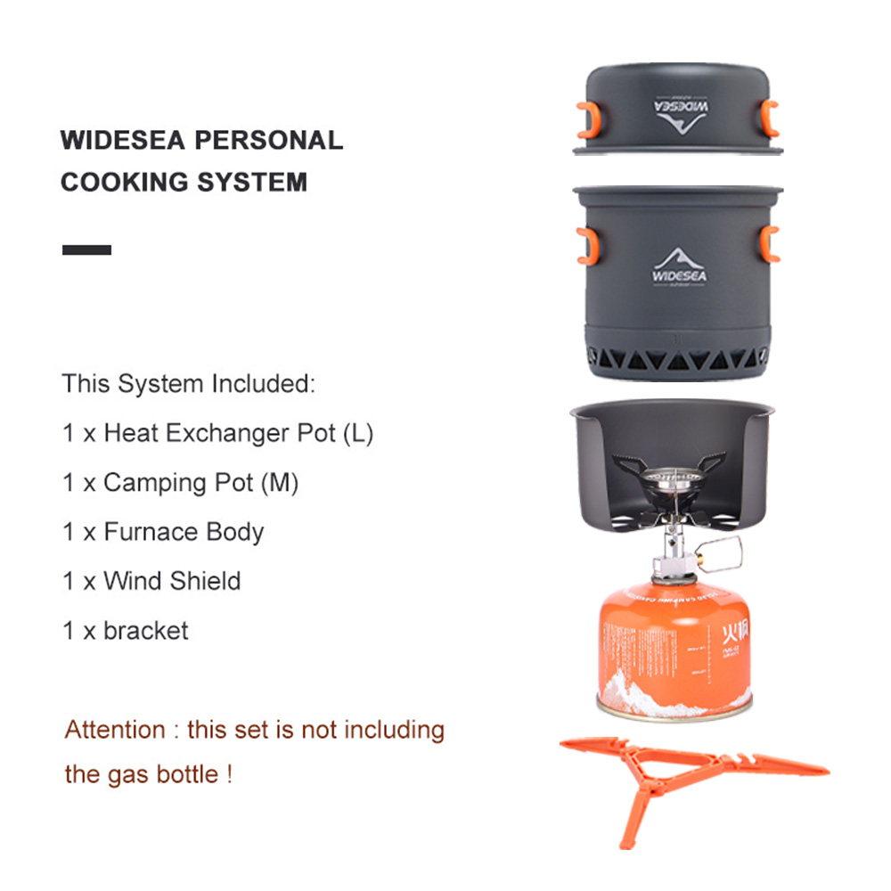 Widesea المحمولة موقد للتخييم  - مراجعة Camping Cooking One Pot وسعره