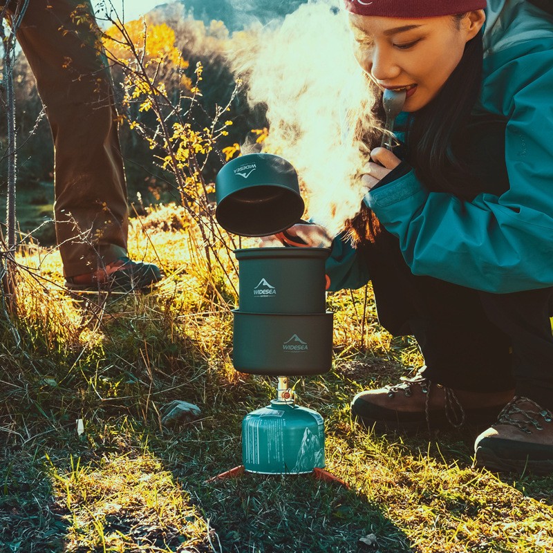 Widesea المحمولة موقد للتخييم  - مراجعة Camping Cooking One Pot وسعره