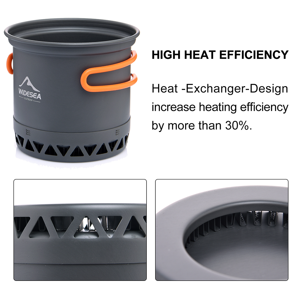 Widesea وعاء التخييم 1.3L 2.3L - مراجعة Camping Cooking Bundle وسعره