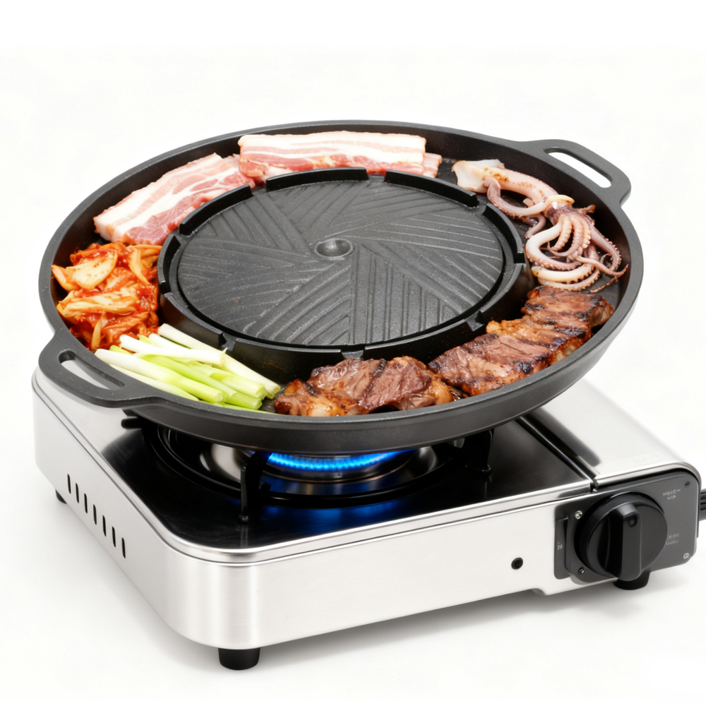 KOSUN الكورية شواء شواء عموم 2 - مراجعة Camping Cooking Griddle وسعره