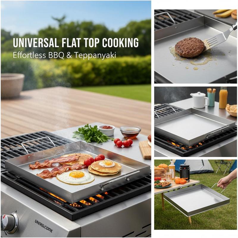 شواية مسطحة عالمية مقاس 18x16  - مراجعة Camping Cooking Top وسعره