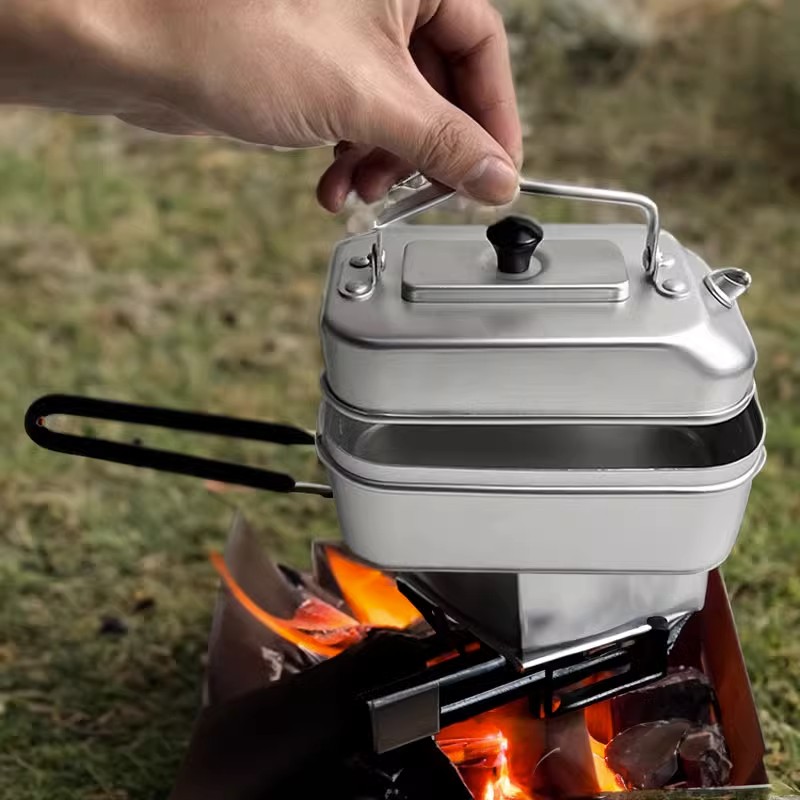 خفيفة المحمولة نزهة غلاية ، ال - مراجعة Camping Cooking Utensils Storage وسعره