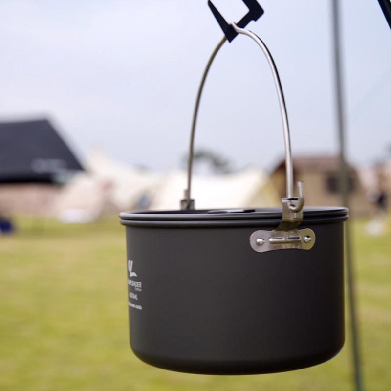 4.5L التخييم وعاء معلق تجهيزات - مراجعة Camping Cooking One Pot وسعره