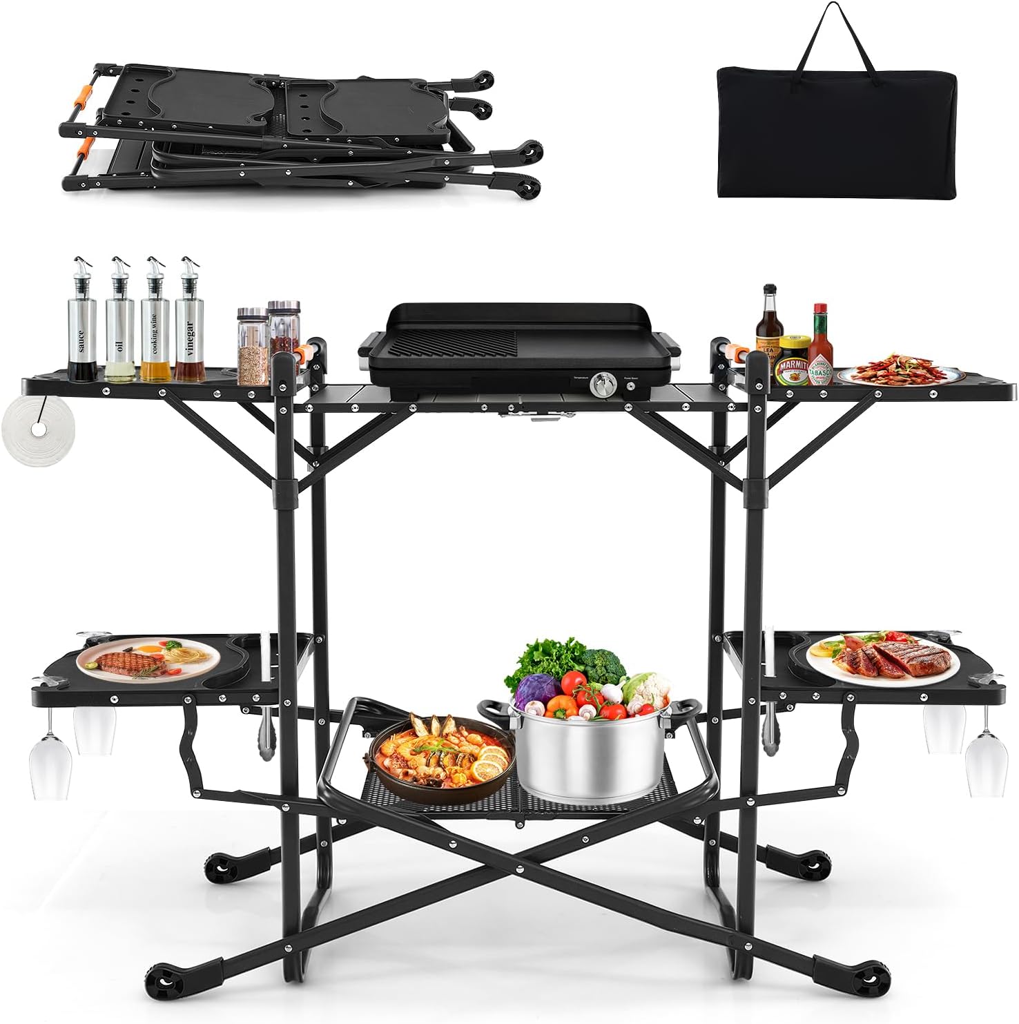 طاولة طهي محمولة قابلة للطي لل - مراجعة Camping Cooking Top وسعره