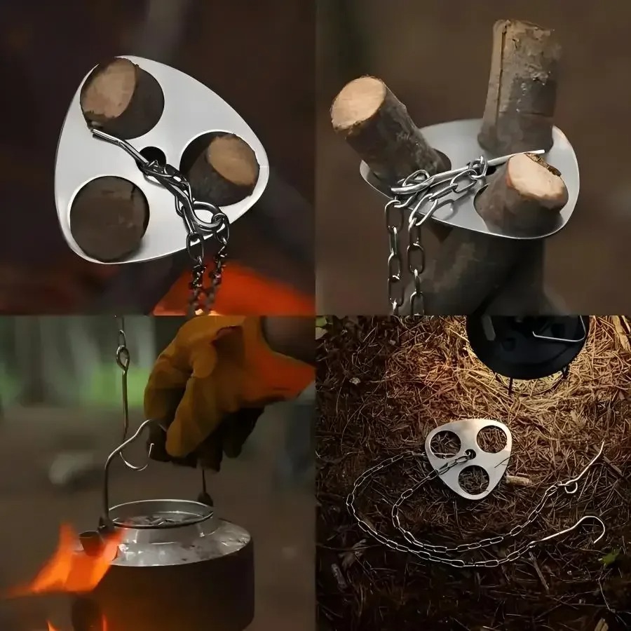 شواية محمولة للتخييم على شكل ح - مراجعة Camping Cooking One Pot وسعره