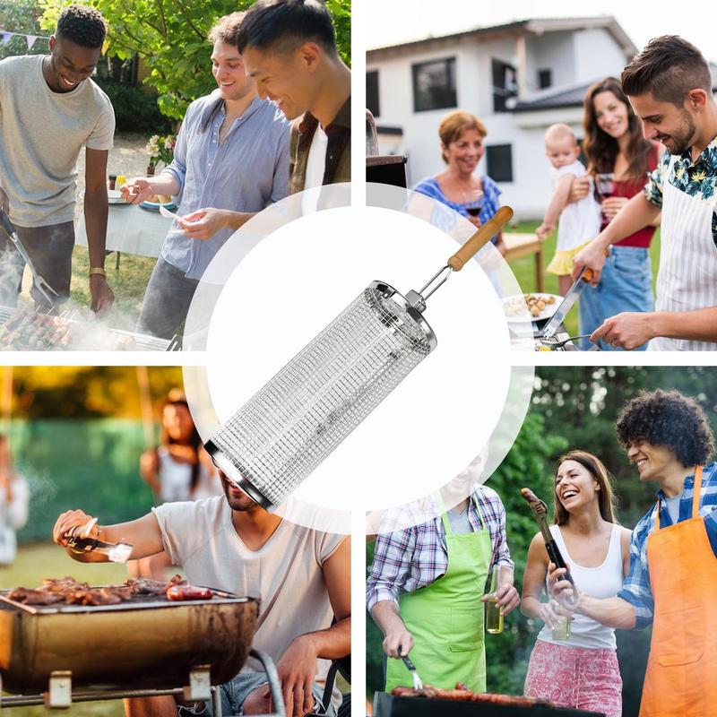 قفص شواء دوار من الفولاذ المقا - مراجعة Camping Cooking Gifts وسعره