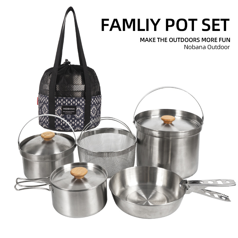 NOBANA أحدث في الهواء الطلق أو - مراجعة Camping Cooking Utensils Storage وسعره