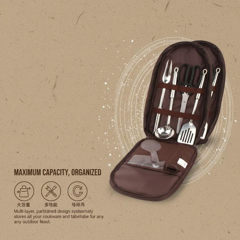 حقيبة طهي خارجية، حقيبة تخزين  - مراجعة Camping Cooking Utensil Organizer وسعره