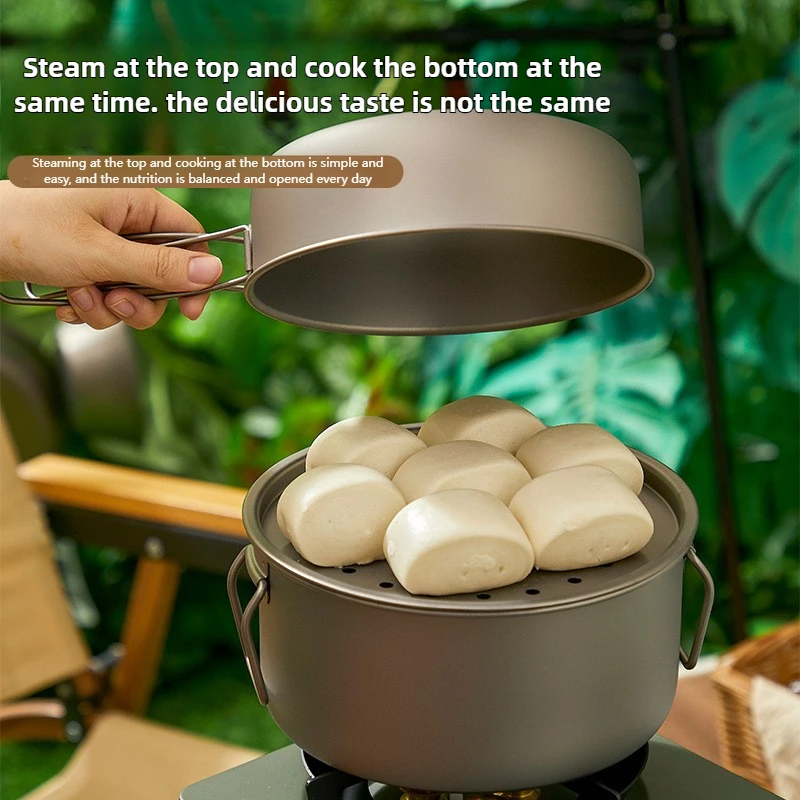 التيتانيوم في الهواء الطلق وعا - مراجعة Camping Lightweight Cooking Pot وسعره