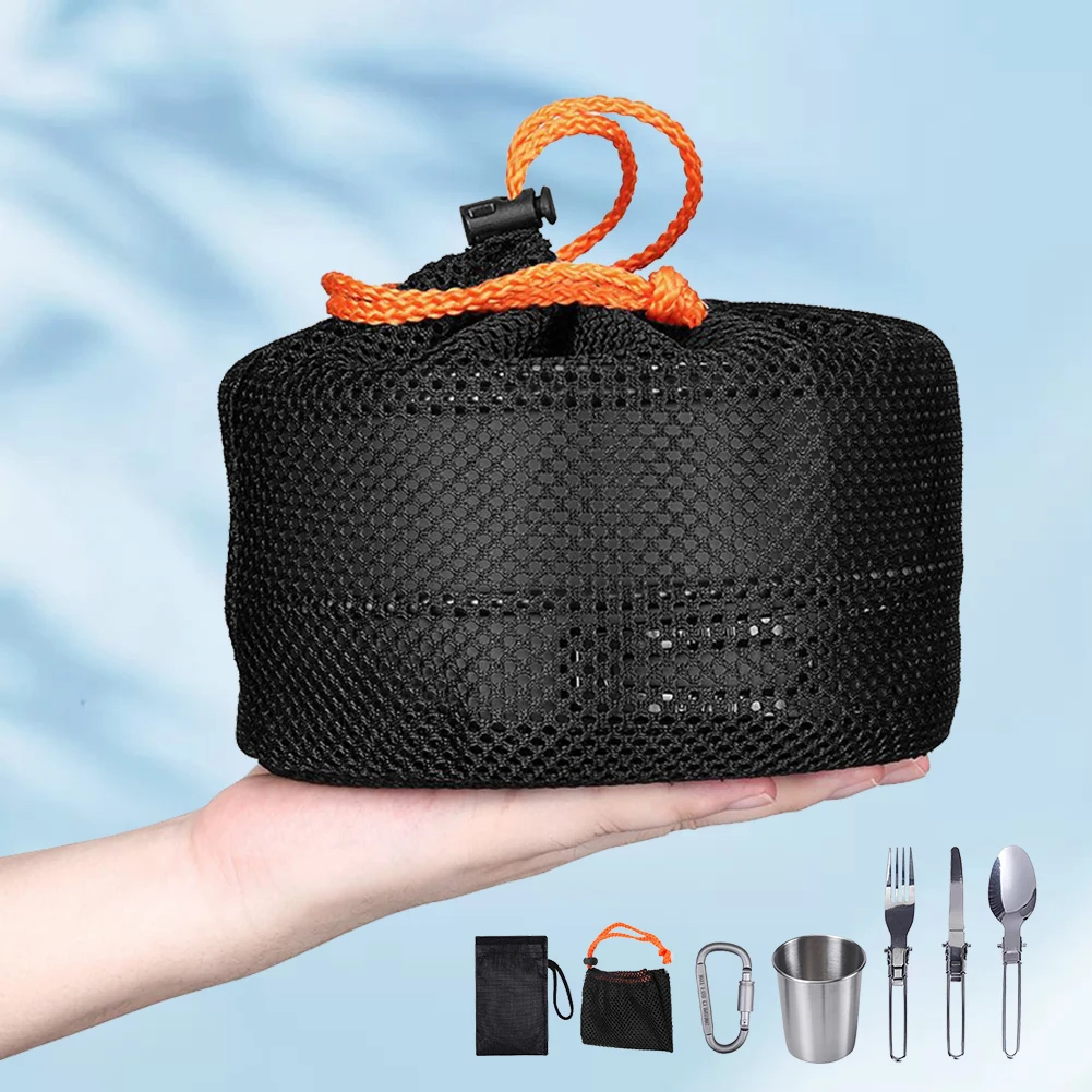 طقم أدوات طهي للتخييم، غلاية و - مراجعة Camping Lightweight Cooking Pot وسعره