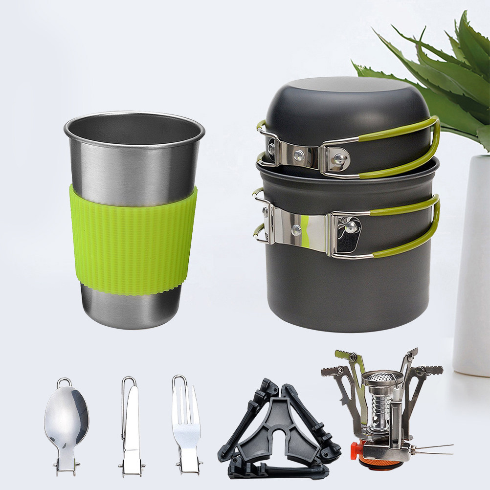 طقم أواني طهي للتخييم في الهوا - مراجعة Camping Lightweight Cooking Pot وسعره