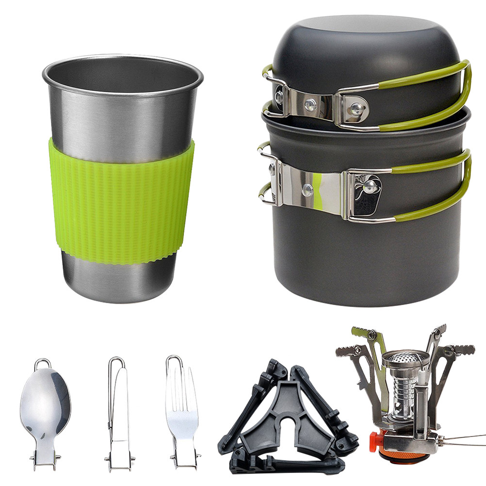 طقم أواني طهي للتخييم في الهوا - مراجعة Camping Lightweight Cooking Pot وسعره